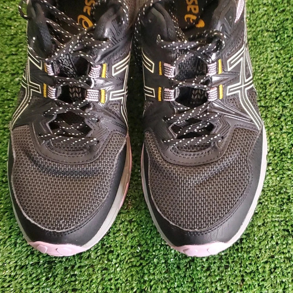 ASICS Black & Pink Womens Gel Venture 9W - Picture 2 of 12